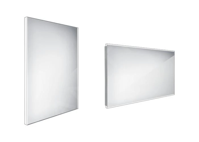 Nimco Spiegels - Spiegel Met LED Verlichting, 600x800 Mm, Aluminium ZP 9002
