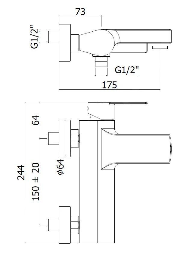 Paffoni Tango - Badkraan Met Accessoires, Rvs TA023ST - Afbeelding 2