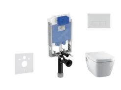 Ideal Standard ProSys - Toiletset- Inbouwreservoir, Douche-WC, WC-zitting TECEone, Oleas M2 Bedieningsplaat, Rimless, SoftClose, Chroom ProSys80M SP129