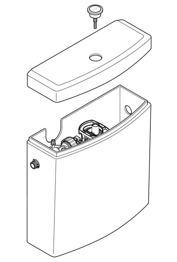 Villeroy & Boch Subway - Stortbak Voor Staande Toiletpot, Met Zij- En Achteraansluiting, CeramicPlus, Alpine Wit 772311R1 - Afbeelding 2