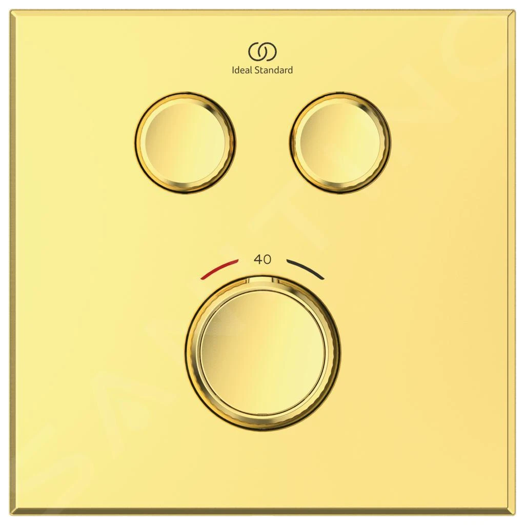 Ideal Standard CeraTherm Navigo - Inbouwthermostaat, Opbouwdeel, 2 Gebruikers, Brushed Gold A7302A2 - Afbeelding 3