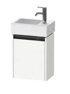 Duravit Ketho.2 - Wastafelkast 440x364x238 Mm, 1 Deur, Scharnieren Links, Mat Wit K25071L18180000