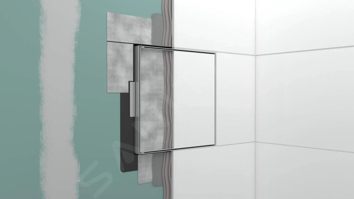 Hansgrohe XtraStoris Rock - Inbouwnis, Met Deur, 300x150x100 Mm, Mat Wit 56082700 - Afbeelding 3