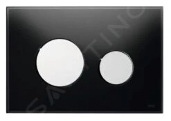 Tece TECEloop - Bedieningsplaat, Zwart Glas/glazend Chroom 9240656