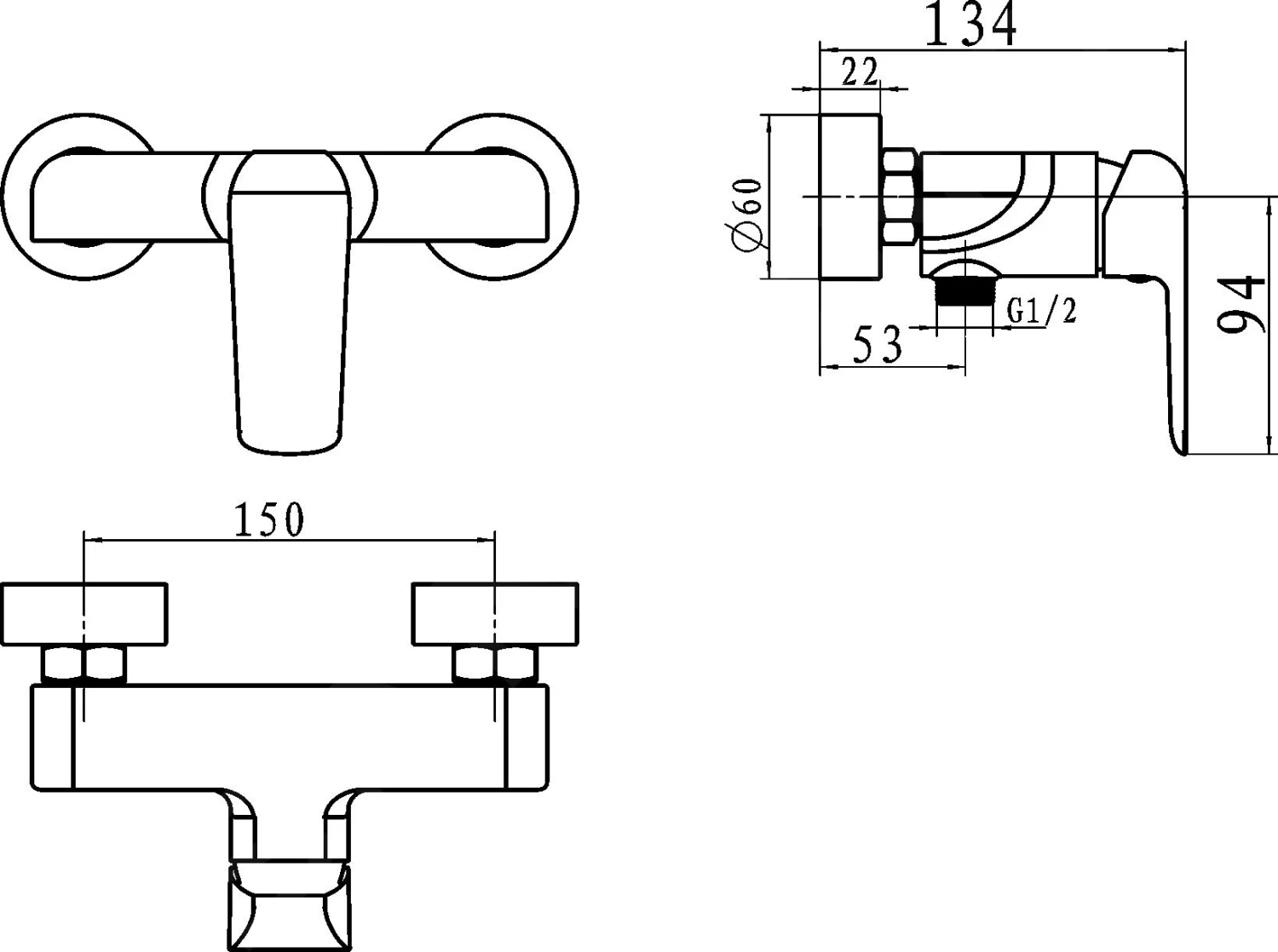 Novaservis Nobless Tina - Douchekraan, Wit/chroom 38062/1,1 - Afbeelding 2