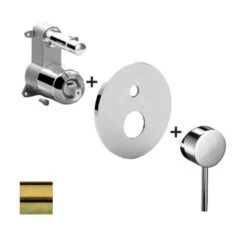 Paffoni Light - Inbouwkraan Voor 2 Uitgangen, Geborsteld Goud LIGBOX015HGSP/M