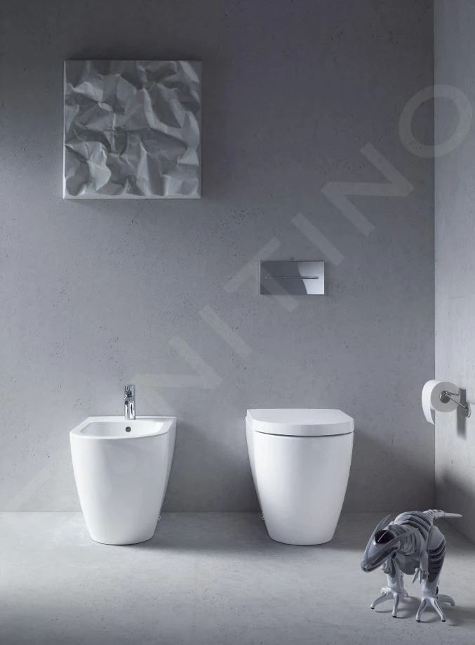 Duravit ME By Starck - Staand Toilet, Afvoer Horizontaal, Wit/mat Wit 2169092600 - Afbeelding 3