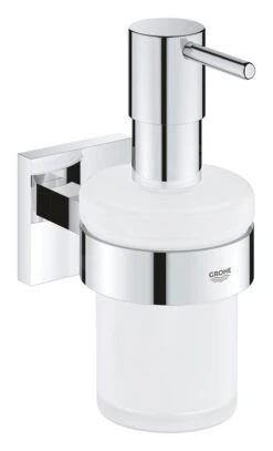 Grohe QuickFix Start Cube - Beker Met Houder, Voor Tandenborstel En Tandpasta, Glas/chroom 41098000