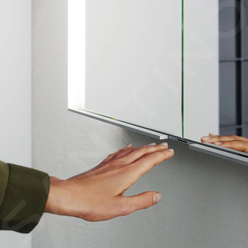 Keuco Royal Match - Spiegelkast Met LED-verlichting, 1000x700x160 Mm, Zilver Geanodiseerd 12803171311 - Afbeelding 3