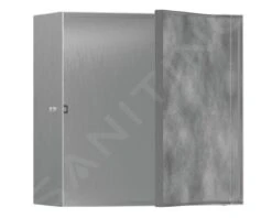 Hansgrohe XtraStoris Rock - Inbouwnis, Met Deur, 300x300x140 Mm, Geborsteld Rvs 56091800