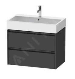 Duravit Ketho.2 - Wastafelkast 549x784x460 Mm, 2 Laden, Grafiet Mat K25277049490000