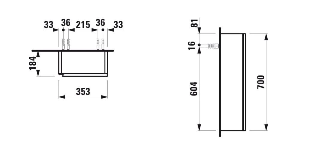 Laufen Lani - Kast 70x35 Cm, 1 Deur, Scharnieren Rechts, Eiken H4037021122671 - Afbeelding 2