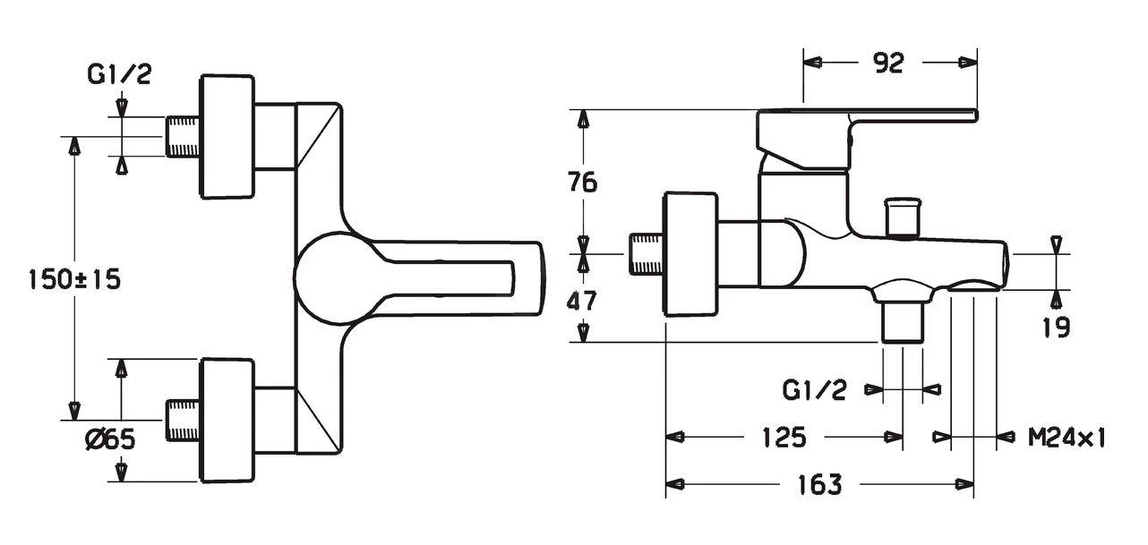 Hansa Ronda - Badmengkraan Opbouw, Chroom 03742173 - Afbeelding 2