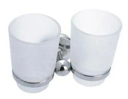 Novaservis Metalia 1 - Dubbele Glazen Houder, Chroom/glas 6157,0