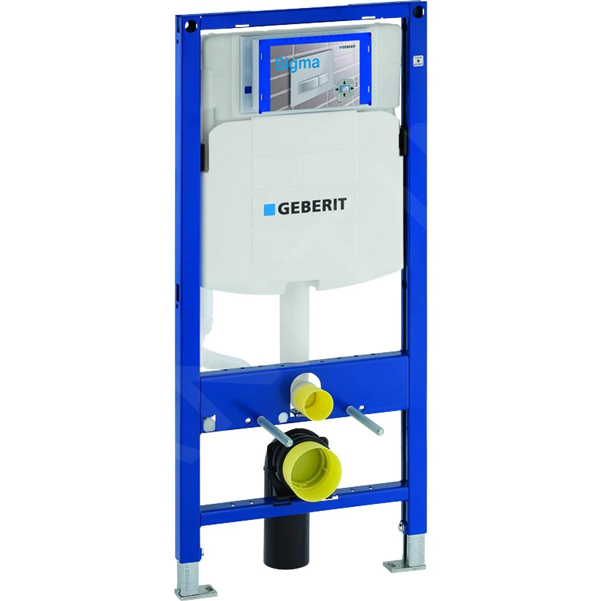 Geberit Duofix - Inbouwreservoir Voor Hangend Toilet Met SIGMA01 Bedieningsknop, Glanzend Chroom + Ideal Standard Tesi - Hangend Toilet En Wc-bril 111.300.00.5 NF2 - Afbeelding 3