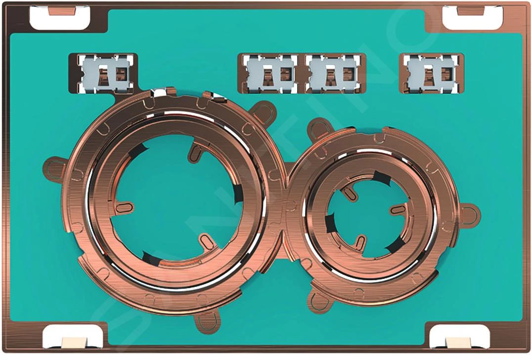 Geberit Sigma21 - Bedieningsplaat, Dual Flush Spoeling, Rood Goud/zonder Afdekplaat 115.650.00.1