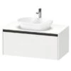 Duravit Ketho.2 - Wastafelonderkast Met Uitsparing 459x1000x550 Mm, 1 Lade, Mat Wit K24886018180000